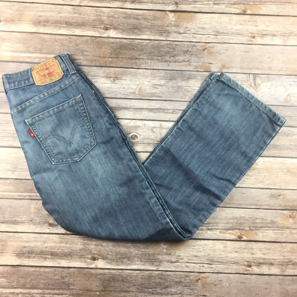 LEVIS 514 MEDIUM WASH STRAIGHT FIT JEANS - Picture 3 of 7